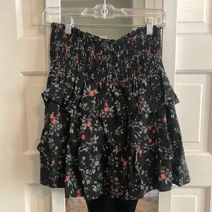 Kendall Lane Smocked & Ruffle Floral Skirt